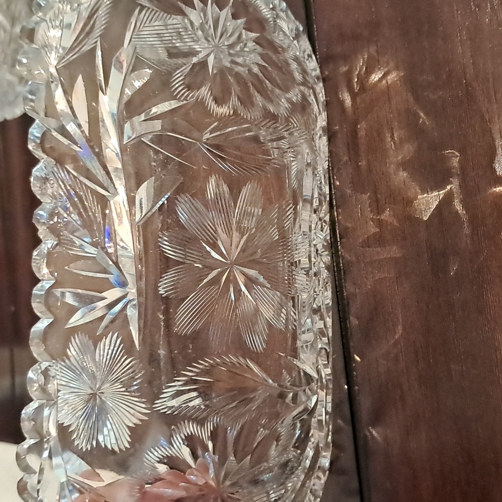 Antique Cut Glass Dish. - Picture 3 of 3